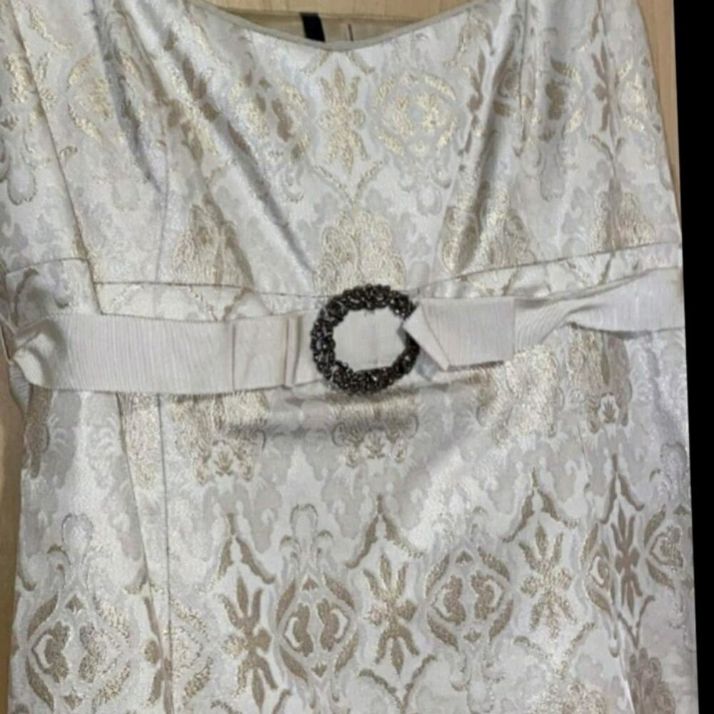T Tahari Golden Printed Cocktail Dress - Picture 4 of 16